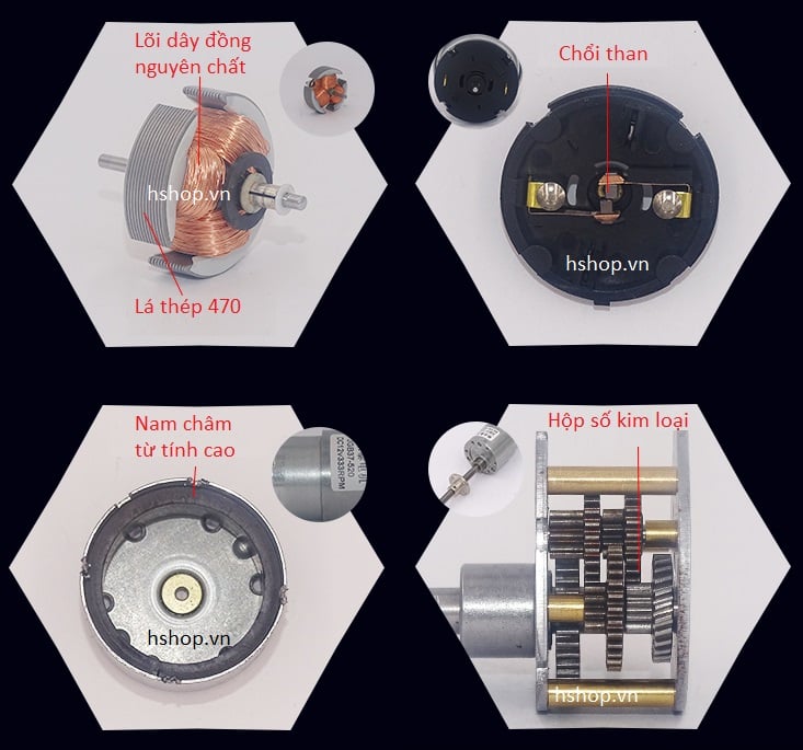 Động cơ DC giảm tốc JGB37-520 DC Geared Motor