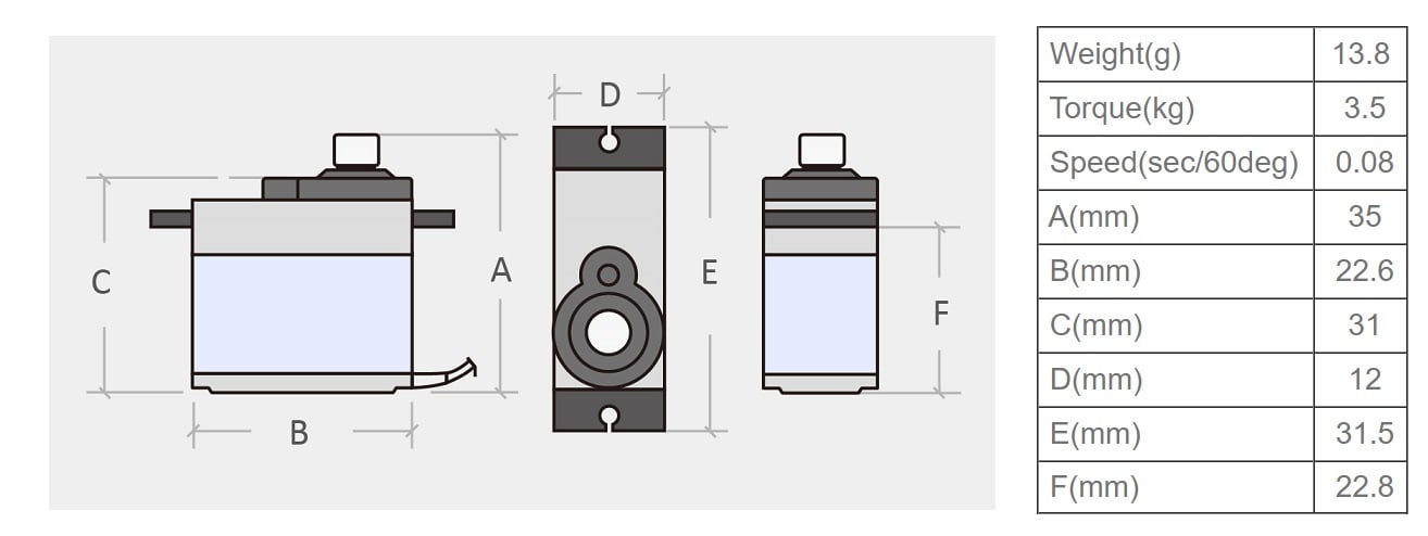 Động cơ Digital RC Servo TowerPro MG92B Chính hãng (Genuine)