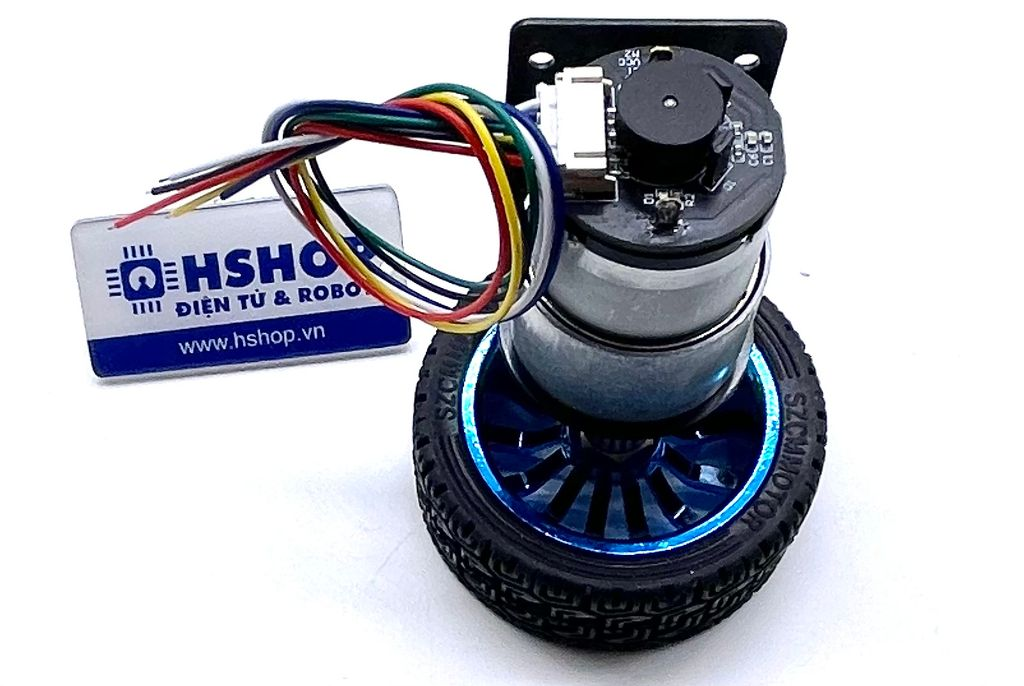 Bộ động Cơ DC Servo JGB37-520 kèm gá bắt và bánh xe V2 65mm