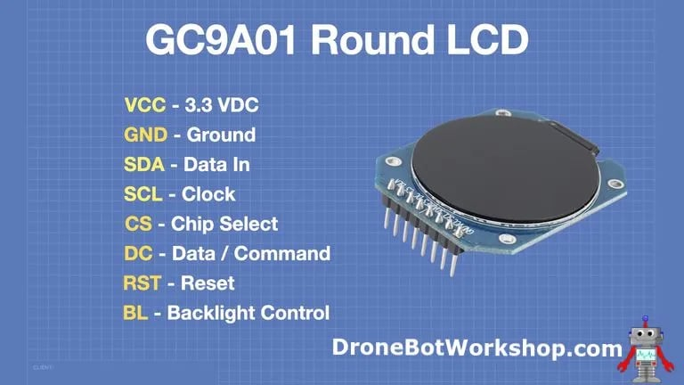 Màn hình LCD TFT IPS 1.28 Inch Round GGC9A01 SPI Interface