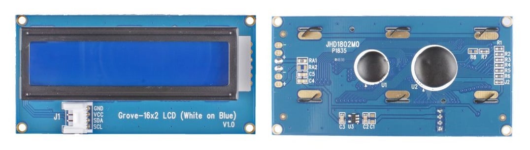 Grove - 16x2 LCD (White on Blue)