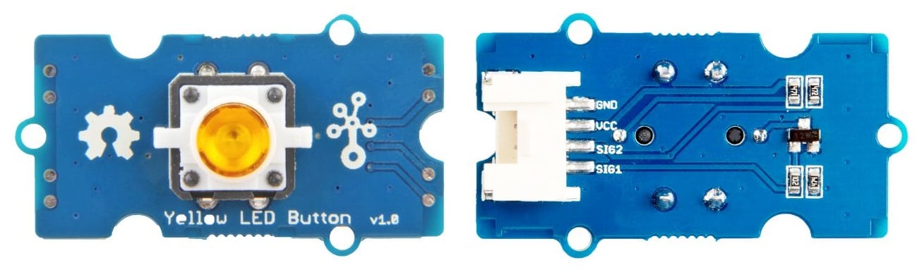 Grove - Yellow LED Button (Nút nhấn tích hợp đèn Led)