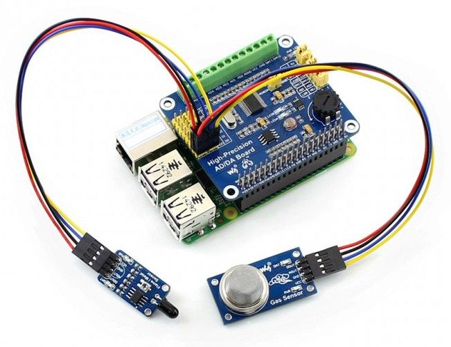 Mạch Waveshare Raspberry Pi High-Precision AD/DA Expansion Board