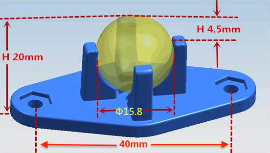 Bánh đa hướng mắt trâu nhựa W420 universal wheel