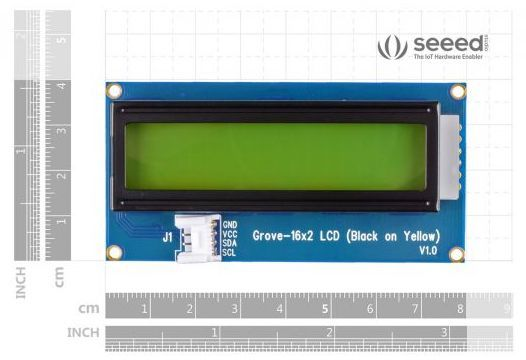 Grove - 16 x 2 LCD (Black on Yellow)