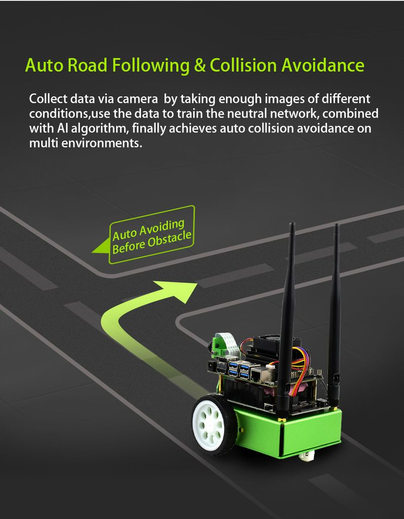JetBot AI Kit, AI Robot Based on Jetson Nano