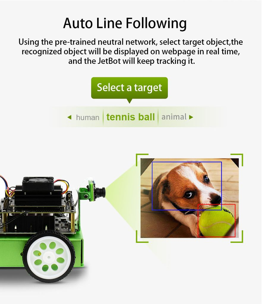 JetBot AI Kit, AI Robot Based on Jetson Nano