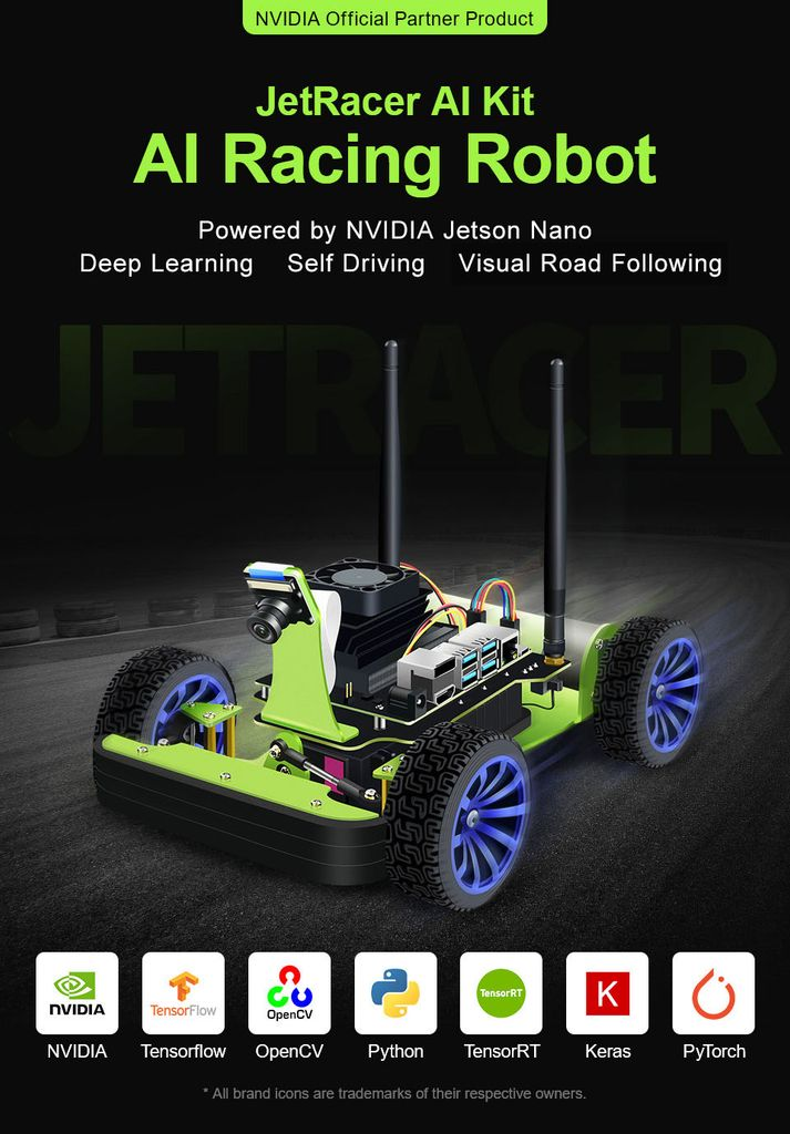 JetRacer AI Kit, AI Racing Robot Powered by Jetson Nano