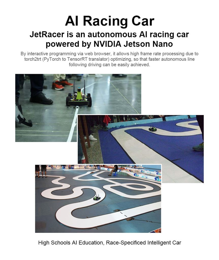 JetRacer AI Kit, AI Racing Robot Powered by Jetson Nano