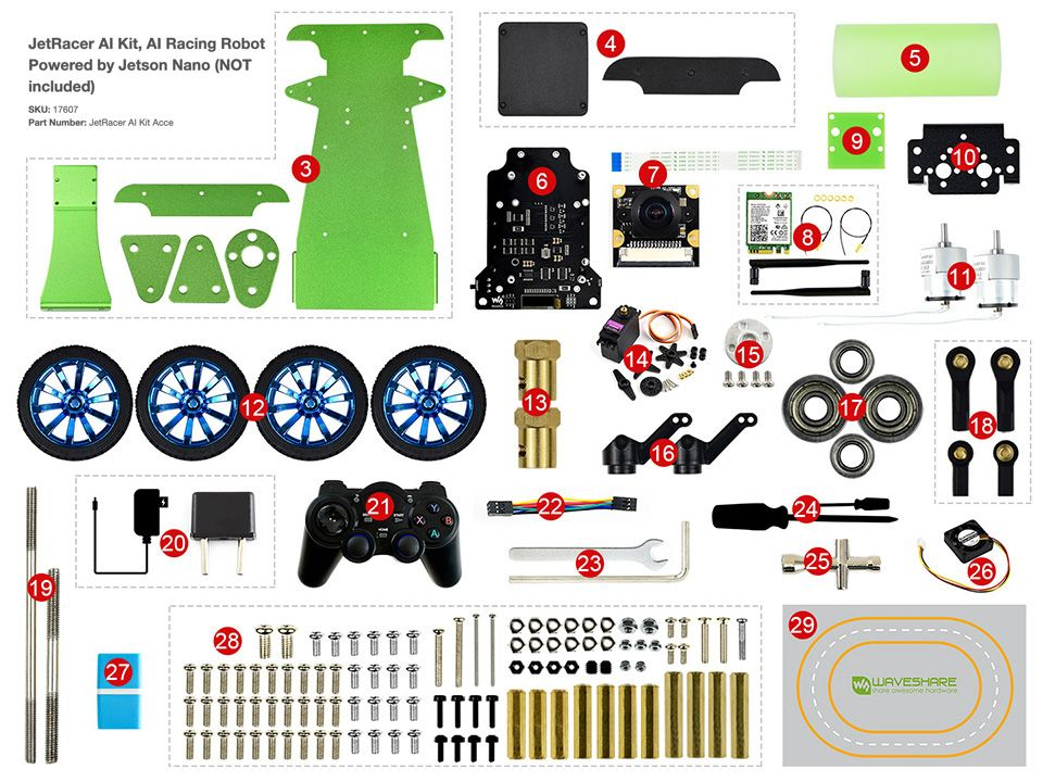 JetRacer AI Kit, AI Racing Robot Powered by Jetson Nano