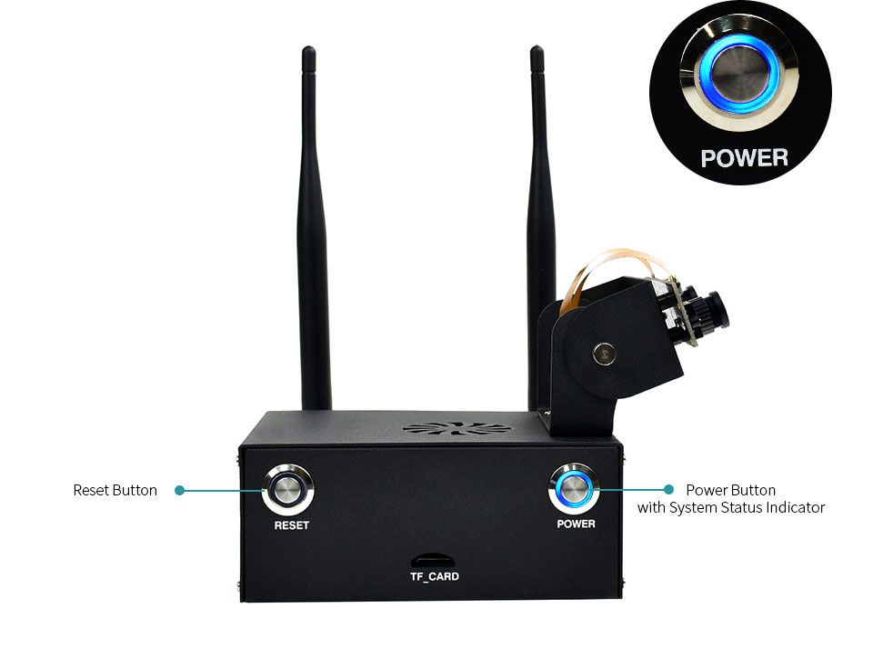 Vỏ case Waveshare Jetson Nano Metal Case (C), Camera Holder, Internal Fan Design