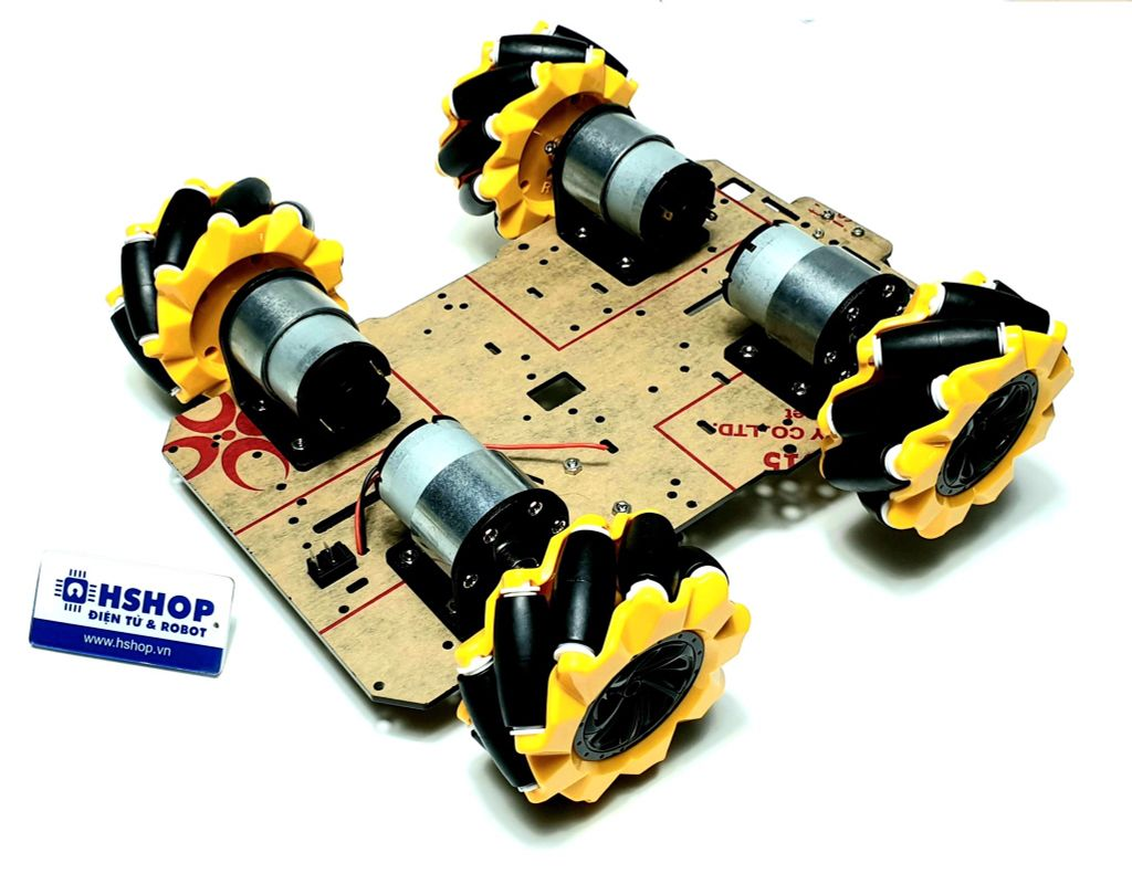Khung xe Robot Chasiss Black Cat Mecanum Servo JGB37-520