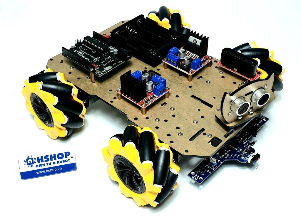 Khung xe Robot Chasiss Black Cat Mecanum Servo JGB37-520