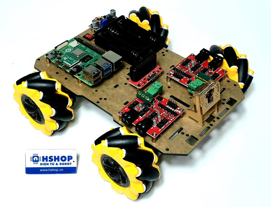 Khung xe Robot Chasiss Black Cat Mecanum Servo JGB37-520