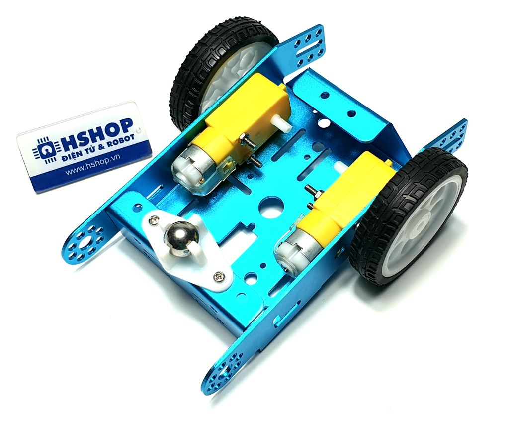 Khung xe robot nhôm 2WD A30 Metal Robot Chassis