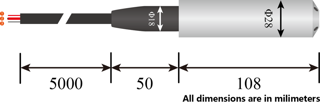 Cảm biến mực chất lỏng DFRobot Gravity: Throw-in Type Liquid Level Transmitter