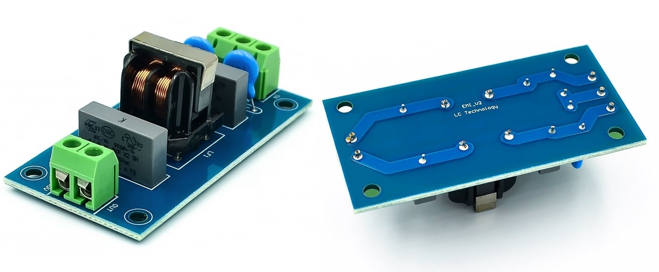 Mạch lọc nhiễu điện từ nguồn 220VAC 3A EMI Filter Module
