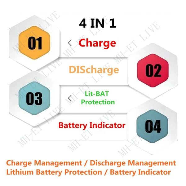 Mạch sạc pin Lithium và cấp nguồn DC 5V 2.1A CD42