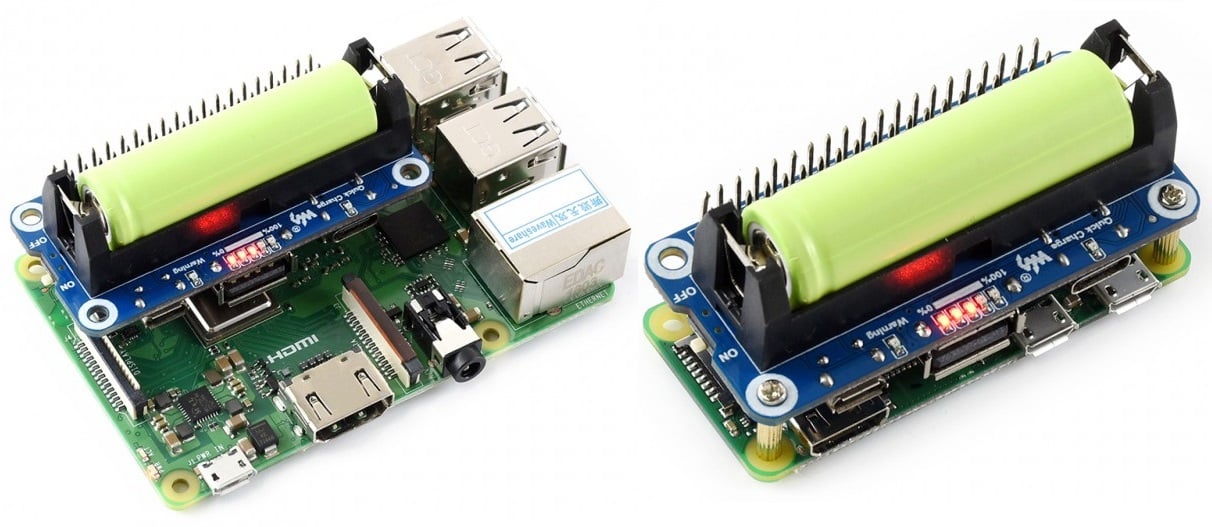 Mạch Waveshare Li-ion Battery HAT for Raspberry Pi