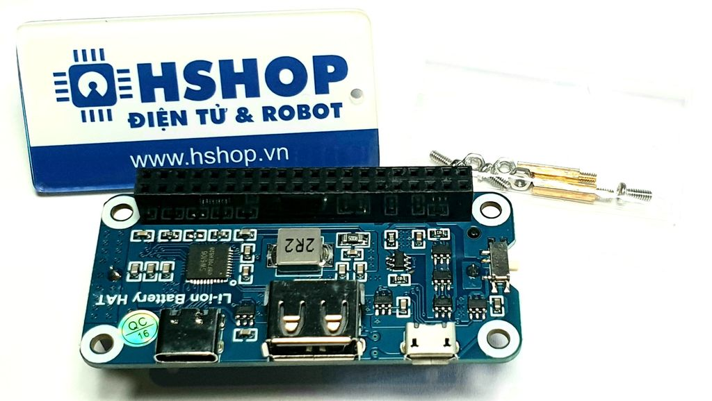Mạch Waveshare Li-ion Battery HAT for Raspberry Pi