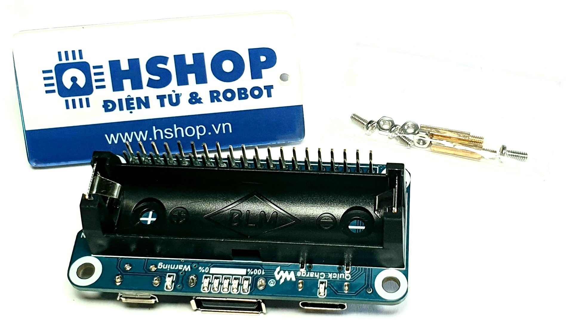 Mạch Waveshare Li-ion Battery HAT for Raspberry Pi
