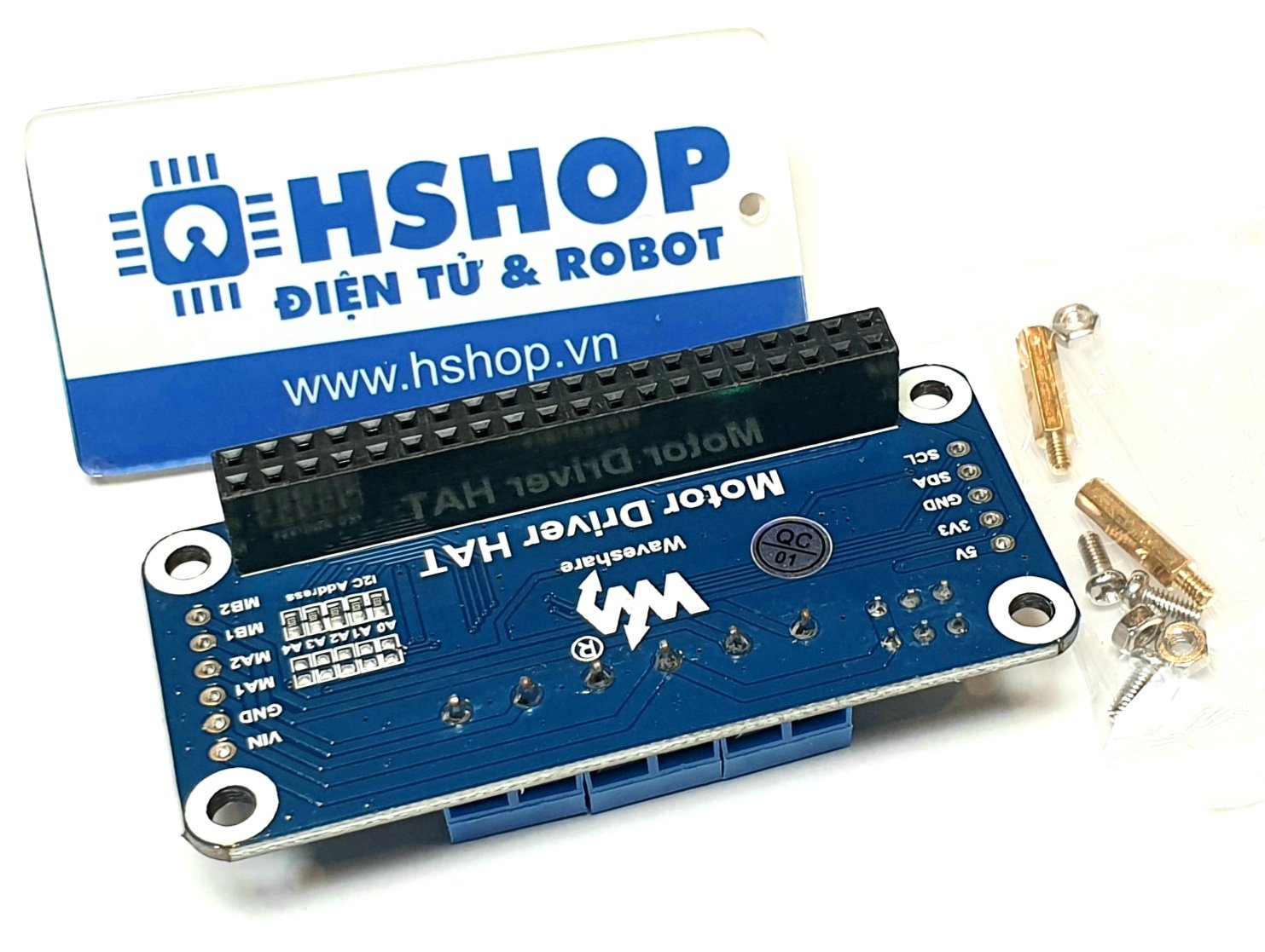 Mạch Waveshare Motor Driver HAT for Raspberry Pi I2C Interface