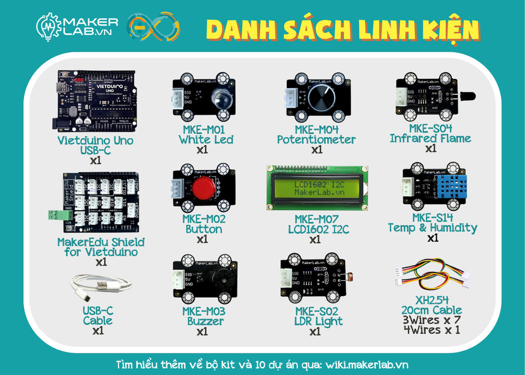Bộ MakerEdu Starter Kit for Arduino
