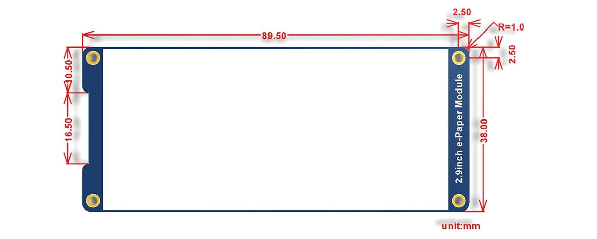 Màn hình Waveshare 2.9 inch E-Ink display module, three-color (B)
