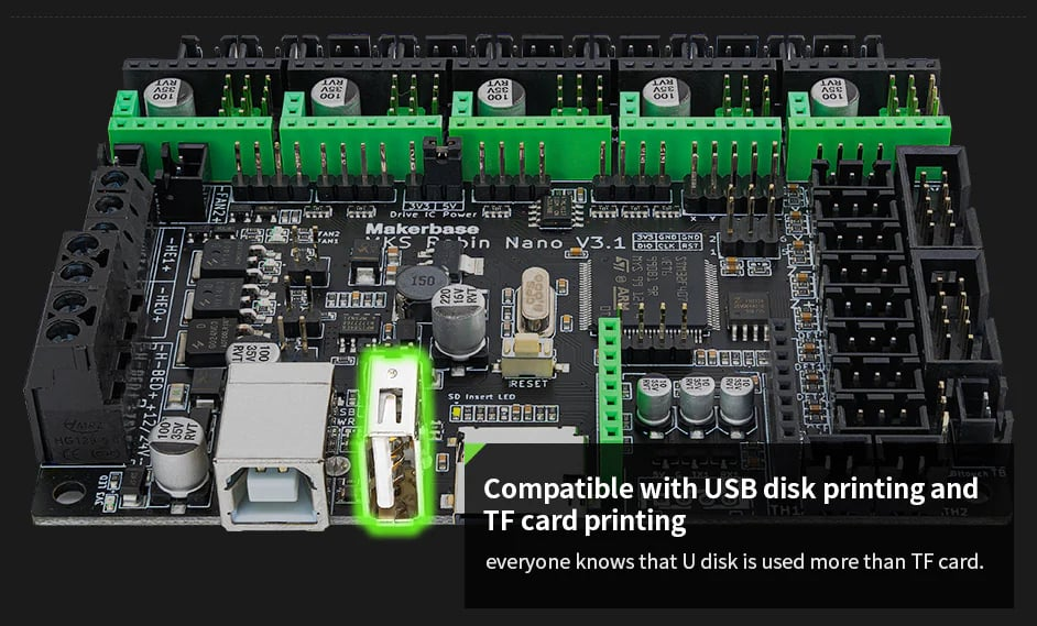 Mạch Makerbase MKS Robin Nano V3.1 3D Printer Motherboard, Support Marlin 2.0.x, Klipper