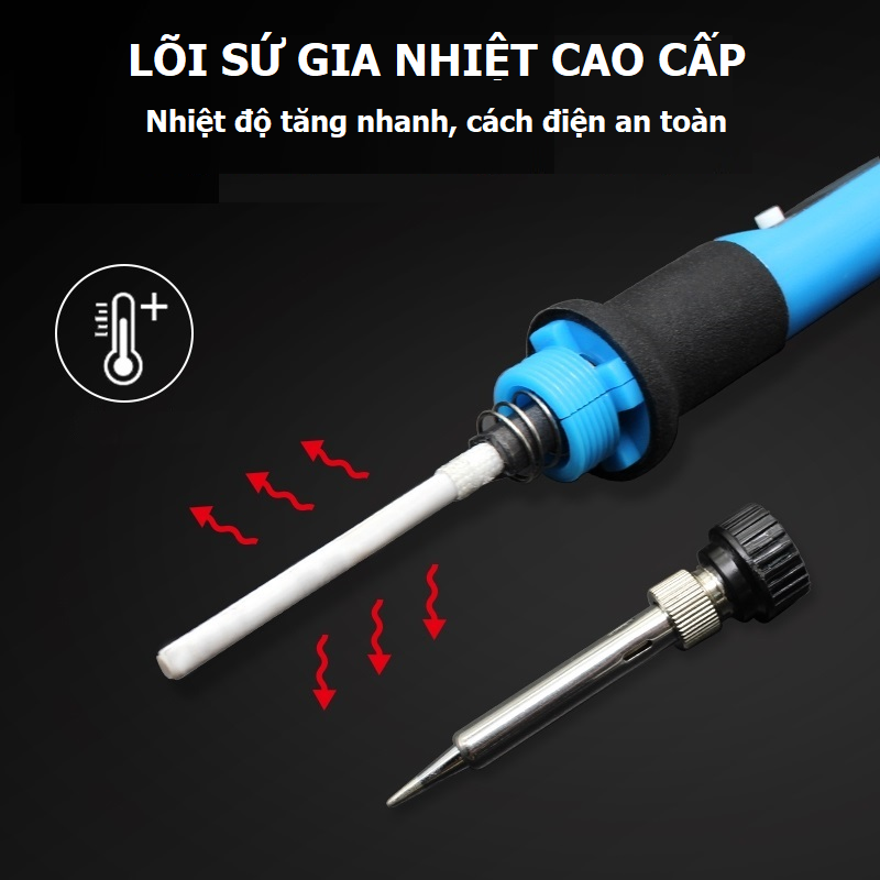 Mỏ hàn điều chỉnh nhiệt màn hình LCD 908DR 80W