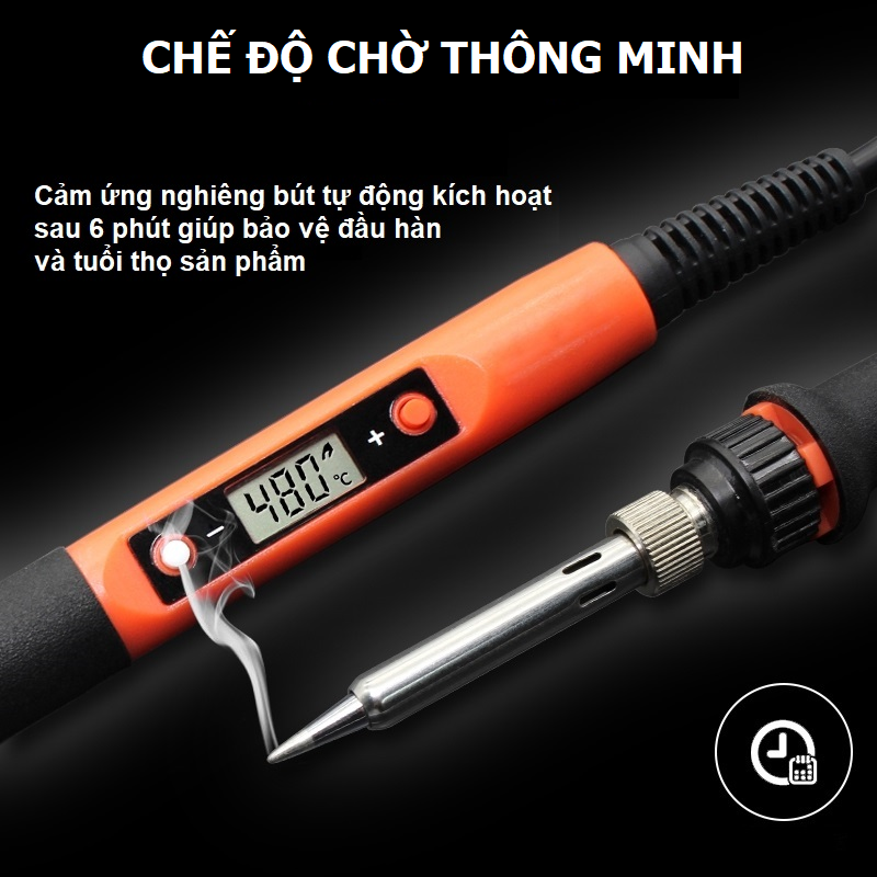 Mỏ hàn điều chỉnh nhiệt màn hình LCD 908DR 80W