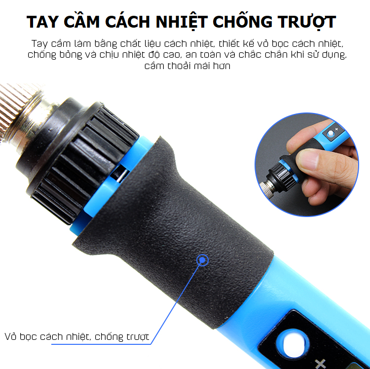 Mỏ hàn điều chỉnh nhiệt màn hình LCD 908DR 80W