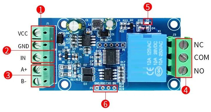 Module 1 Relay Modbus RTU RS485