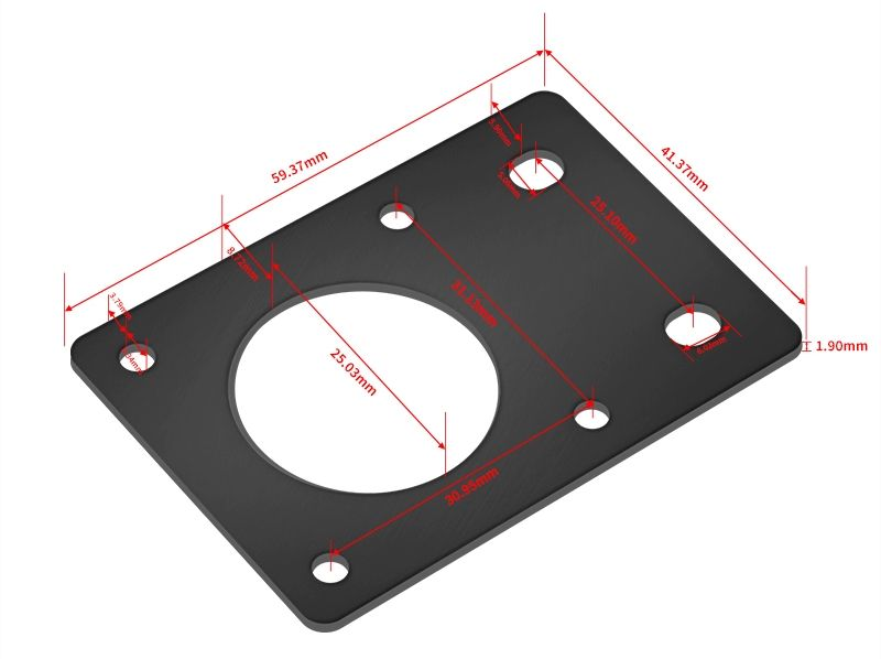 Gá bắt động cơ bước nhôm thẳng Size 42mm Nema 17 Stepper Motor Aluminum Mounting Bracket