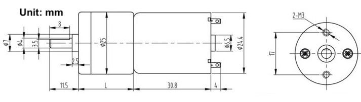 Bộ động Cơ DC giảm tốc JGA25-370 kèm gá bắt và bánh xe V2 65mm