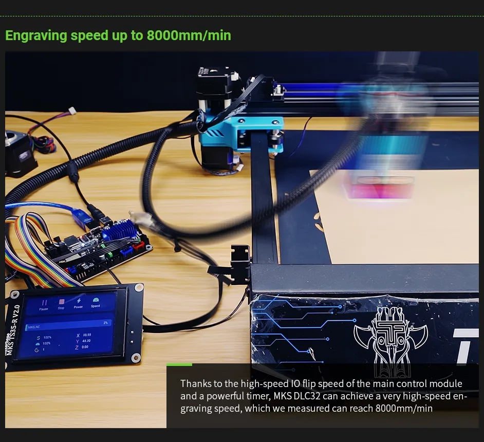 Mạch Makerbase MKS DLC32 V2.1 Laser CNC Controller 32bits ESP32 WiFi GRBL