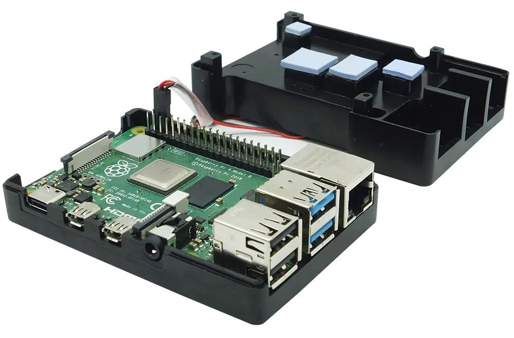 Vỏ nhôm nguyên khối Raspberry Pi 4 Aluminium Heatsink Case with Fan