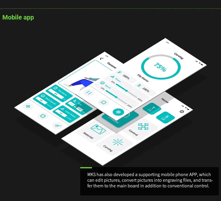 Mạch Makerbase MKS DLC32 V2.1 Laser CNC Controller 32bits ESP32 WiFi GRBL