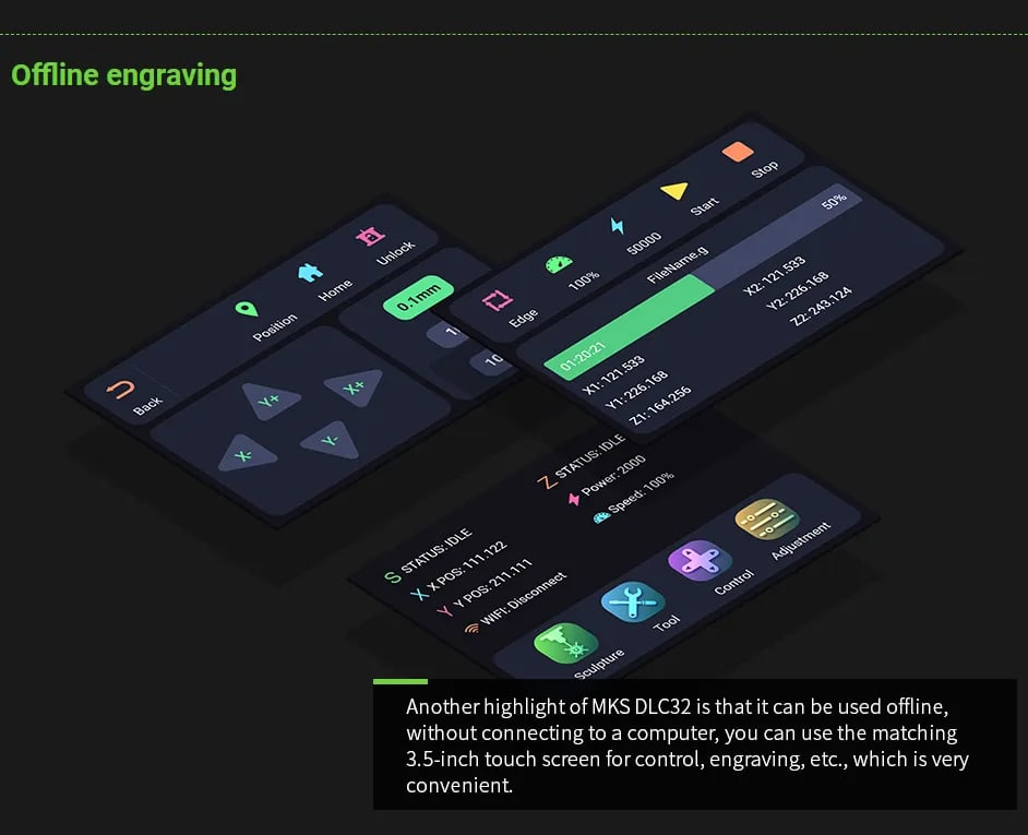 Màn hình LCD Makerbase MKS TS35-R V2.0 for MKS DLC32 GRBL