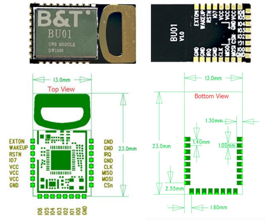 Mạch định vị IPS Ultra-Wideband UWB DW1000 BU-01 Ai-Thinker