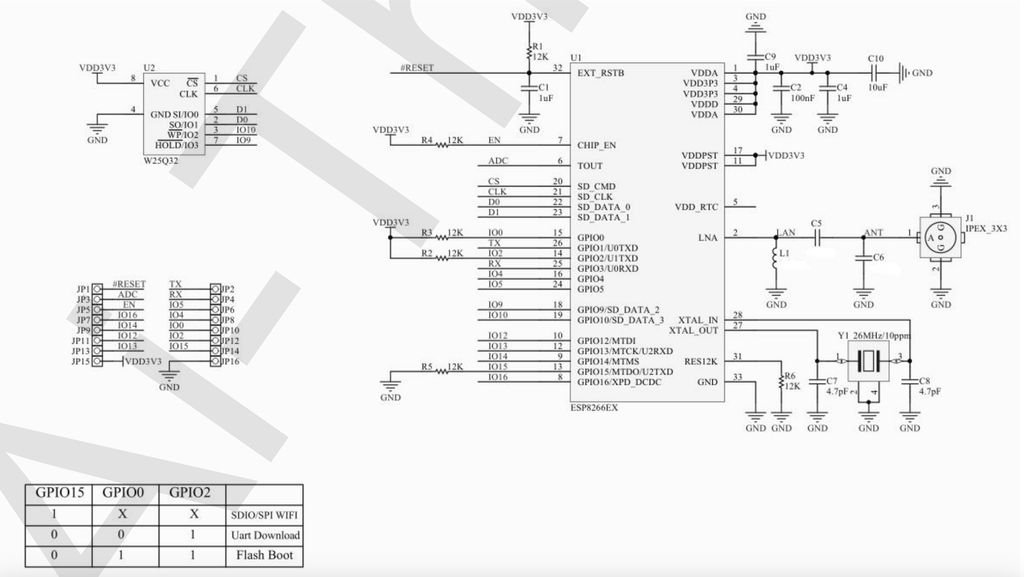 Mạch thu phát Wifi SoC ESP8266 ESP-07S Ai-Thinker