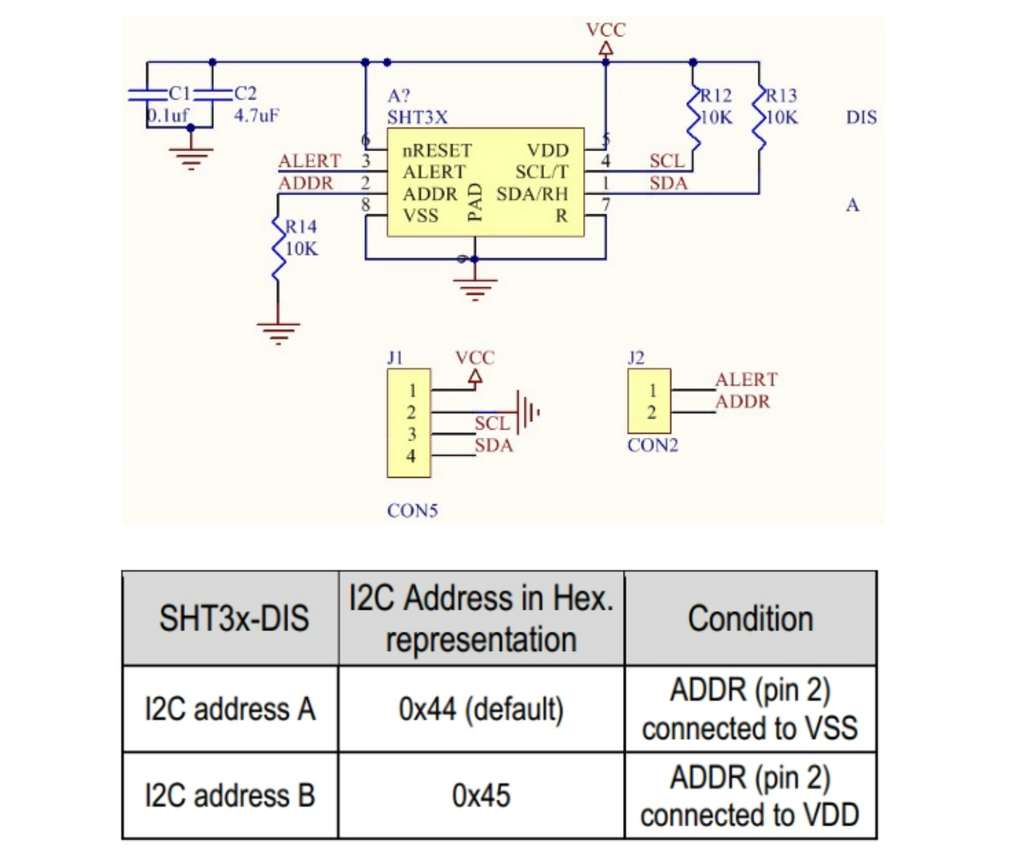 Cảm biến độ ẩm, nhiệt độ không khí SHT30 Temperature Humidity Sensor