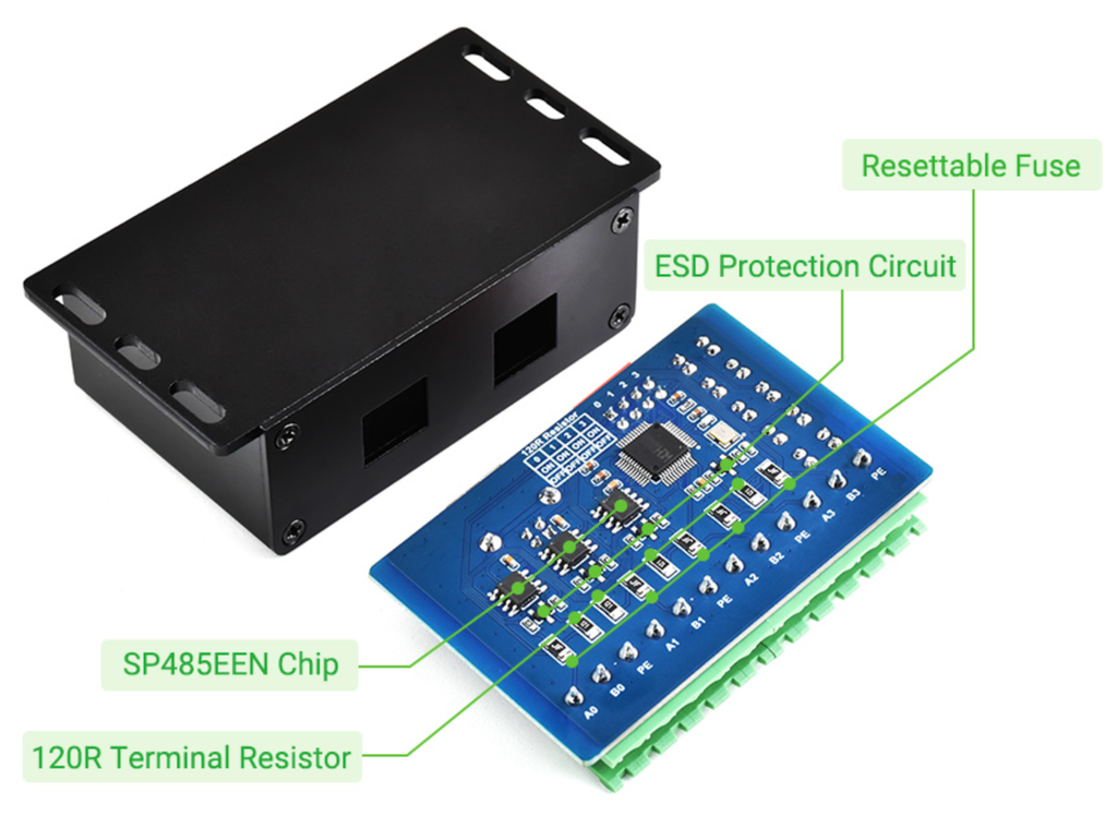 Bộ chuyển Waveshare Industrial USB TO 4Ch RS485 Converter, Multi Protection Circuits