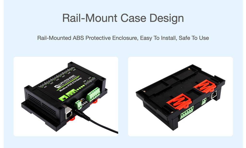 Bộ điều khiển Waveshare 8-Ch Modbus PoE Ethernet Relay, Multi Protection