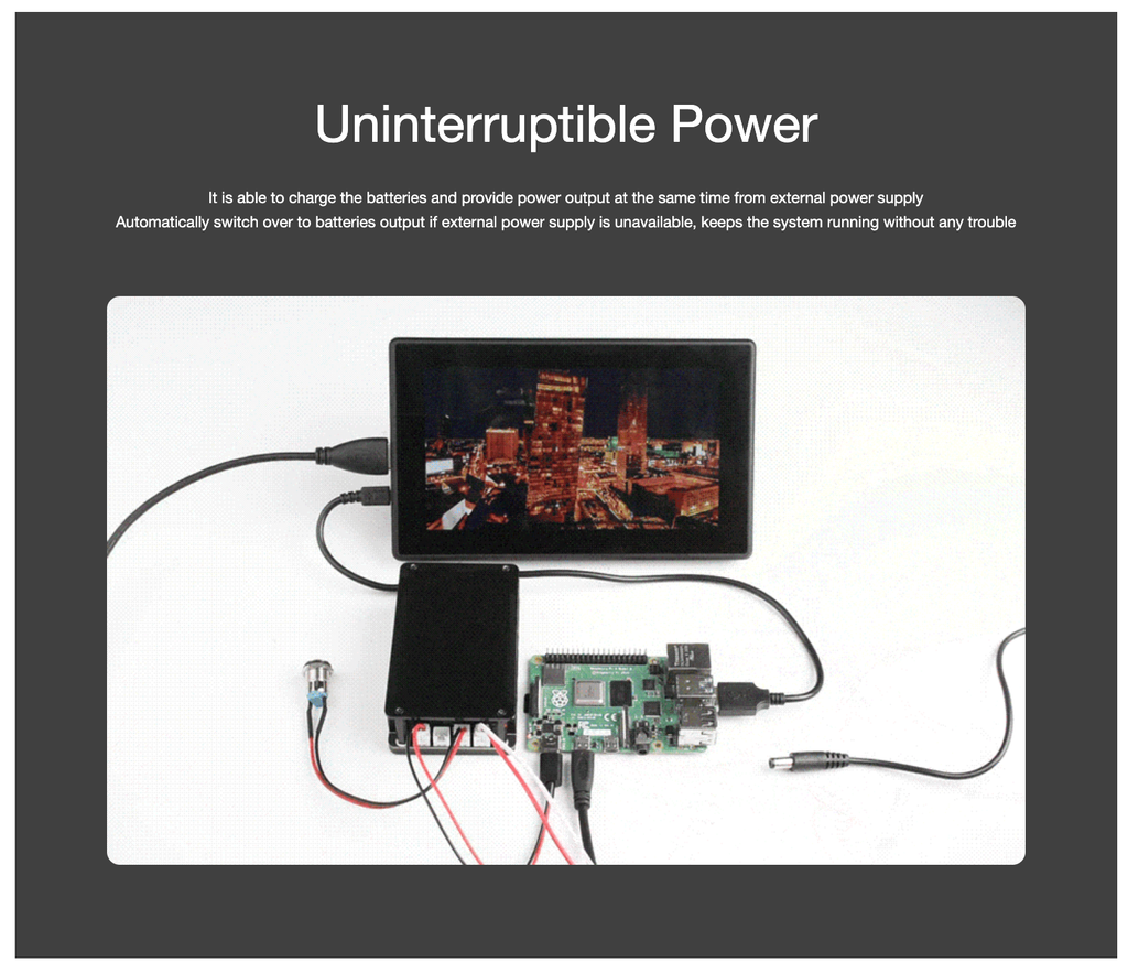 Mạch Waveshare UPS Module, Supports charging And Power output at the same time, 3S & 5V 5A Output