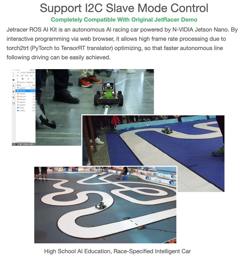 JetRacer Professional Version ROS AI Kit, Lidar Mapping, Vision Processing Powered by Jetson Nano