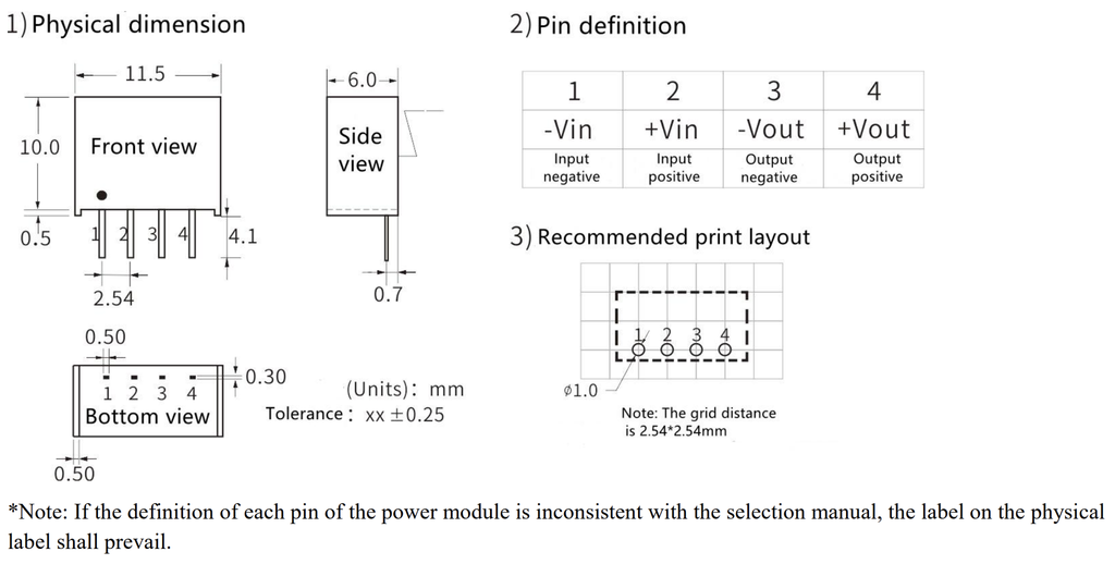 Nguồn cách ly DC-DC Isolated Power Module Hi-Link HLK-B0505S-1WR3 5VDC to 5VDC 1W