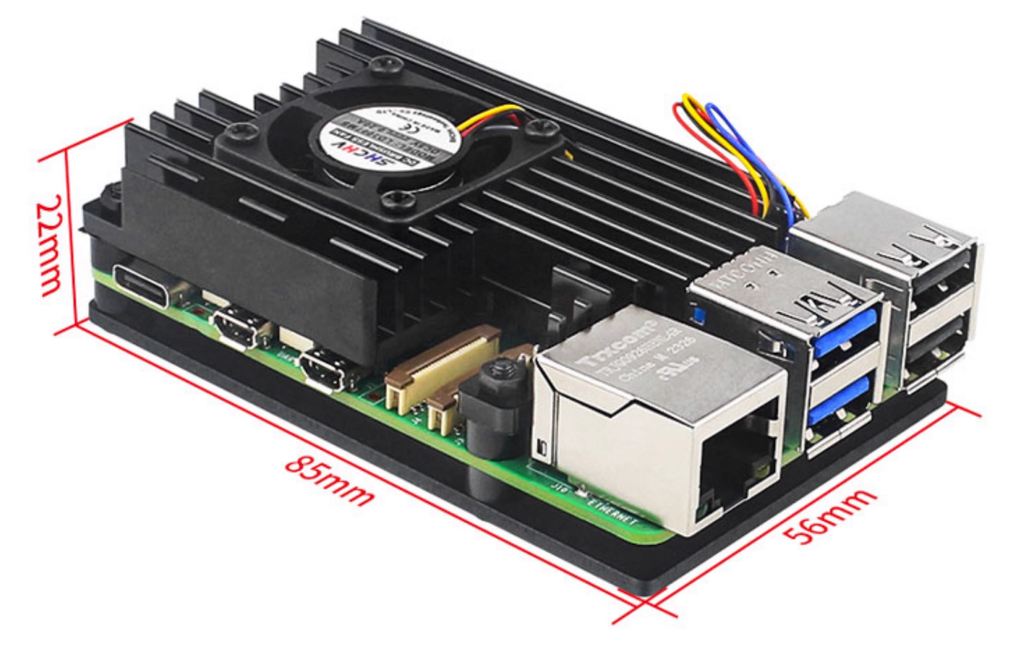 Vỏ Nhôm Nguyên Khối Raspberry Pi 5 Aluminium Heatsink Case & PWM Fan