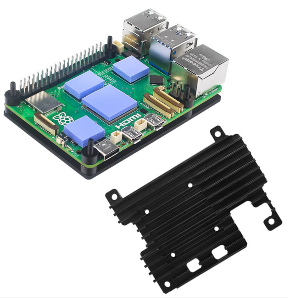 Vỏ Nhôm Nguyên Khối Raspberry Pi 5 Aluminium Heatsink Case & PWM Fan