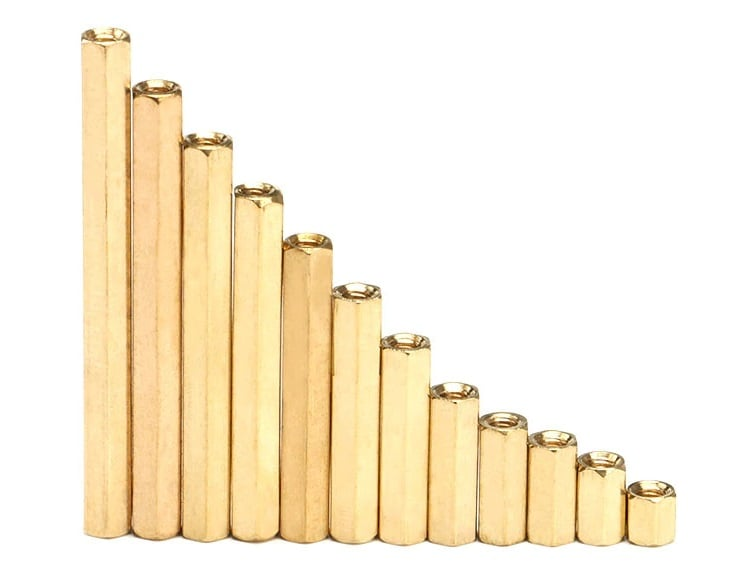 Trụ Đồng Cái Cái M3 10mm (Brass Hexagonal F-F)